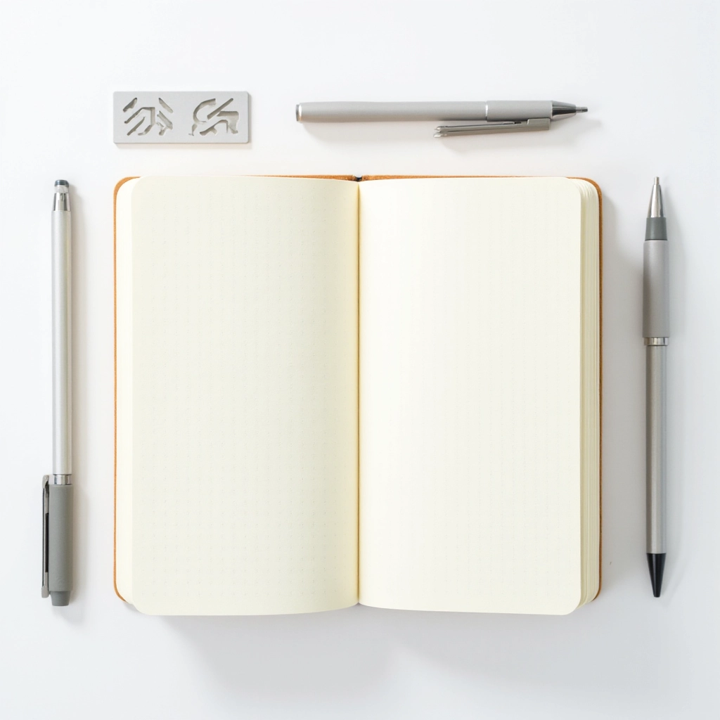 Complete bullet journaling kit with premium dotted notebook and quality pen set